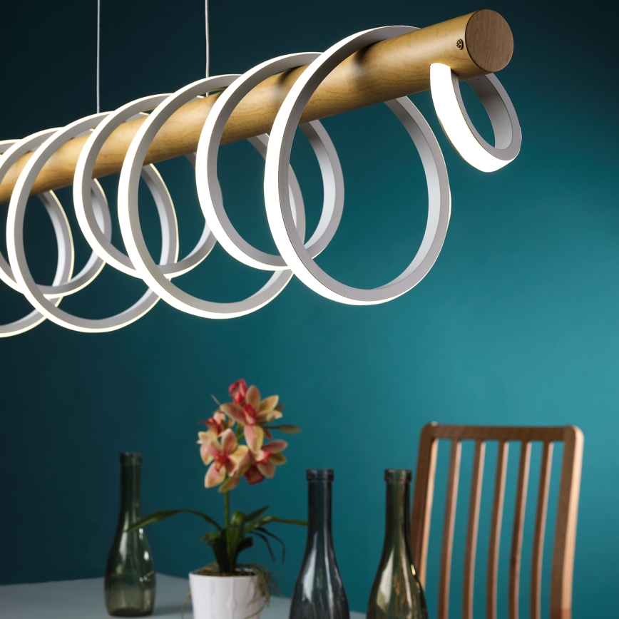 ONLI - Lampadario LED a sospensione con filo NILO LED/70W/230V 4000K marrone/bianco