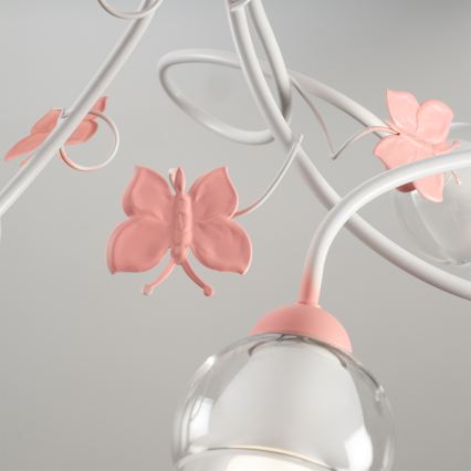 ONLI - Lampadario per bambini BUTTERFLY 3xE14/6W/230V