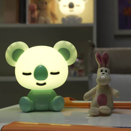 ONLI - Lampada notturna dimmerabile a LED per bambini PUPPIES LED/3W/230V 20 cm koala/verde