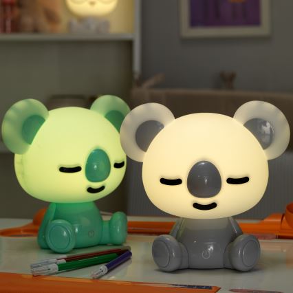 ONLI - Lampada notturna dimmerabile a LED per bambini PUPPIES LED/3W/230V 20 cm koala/verde