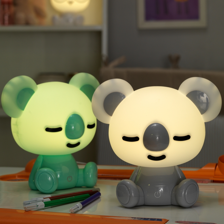 ONLI - Lampada notturna dimmerabile a LED per bambini PUPPIES LED/3W/230V 20 cm koala/verde
