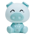 ONLI - LED Lampada notturna dimmerabile per bambini PUPPIES LED/3W/230V 19 cm maialino/blu