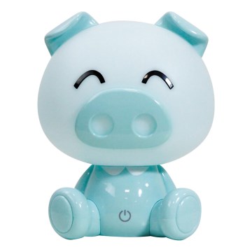ONLI - LED Lampada notturna dimmerabile per bambini PUPPIES LED/3W/230V 19 cm maialino/blu