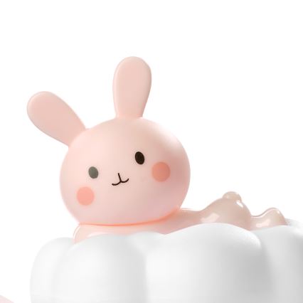 ONLI - Luce notturna LED ricaricabile per bambini NUVOLINA LED/2,5W/5V 300 mAh coniglietto/rosa