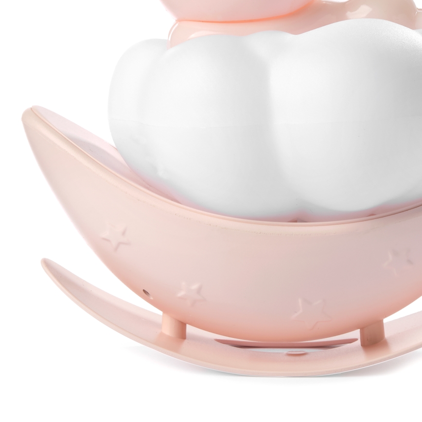 ONLI - Luce notturna LED ricaricabile per bambini NUVOLINA LED/2,5W/5V 300 mAh coniglietto/rosa