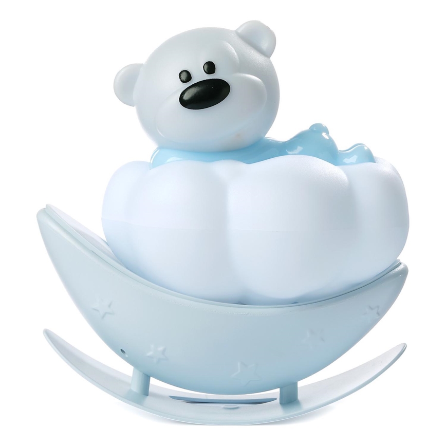 ONLI - Luce notturna ricaricabile LED per bambini NUVOLINA LED/2,5W/5V 300 mAh orsetto/blu