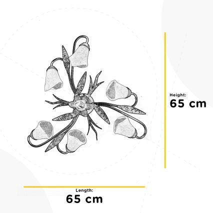 ONLI - Plafoniera ALGA 6xE14/6W/230V bronzo