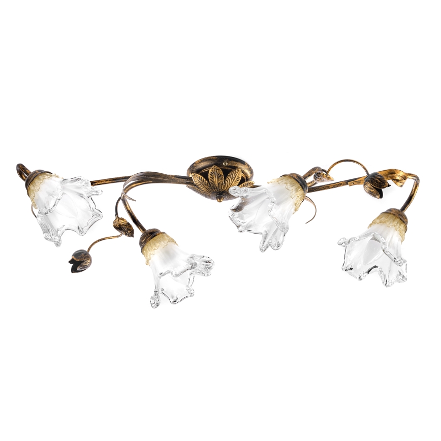 ONLI - Plafoniera ARIANNA 4xE14/6W/230V bronzo