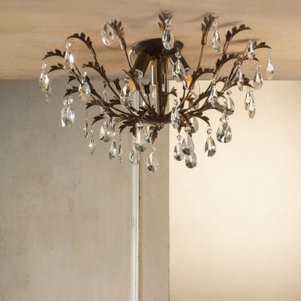 ONLI - Plafoniera TERESA 3xE14/6W/230V bronzo