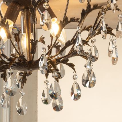 ONLI - Plafoniera TERESA 3xE14/6W/230V bronzo