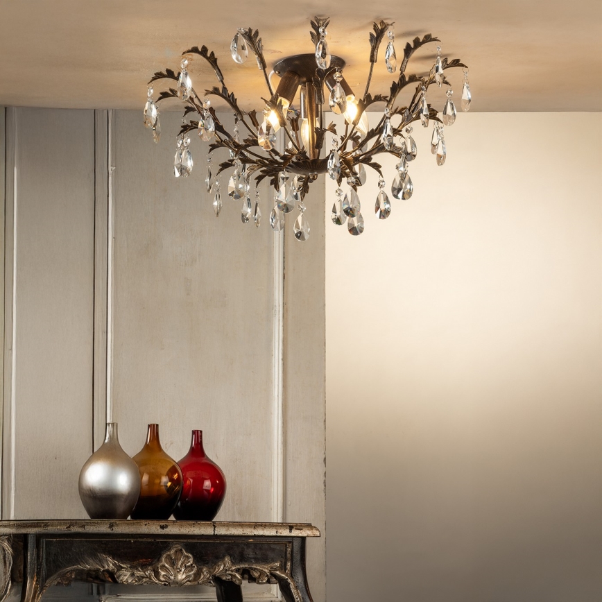 ONLI - Plafoniera TERESA 3xE14/6W/230V bronzo