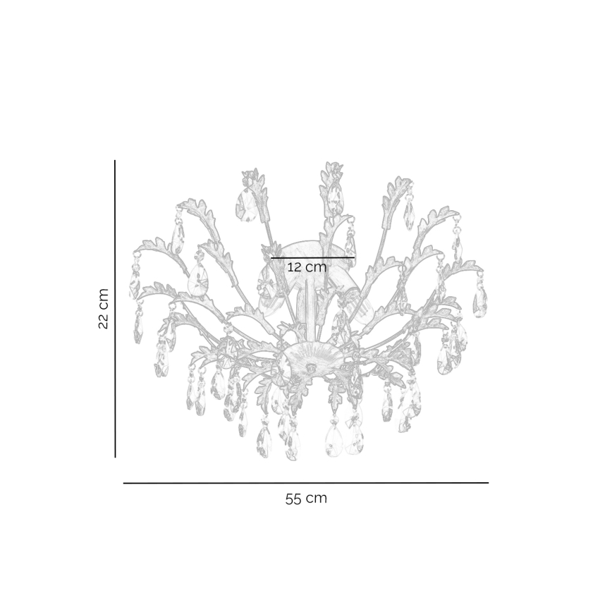 ONLI - Plafoniera TERESA 3xE14/6W/230V bronzo