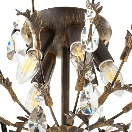 ONLI - Plafoniera TERESA 5xE14/6W/230V bronzo