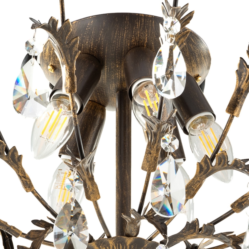 ONLI - Plafoniera TERESA 5xE14/6W/230V bronzo