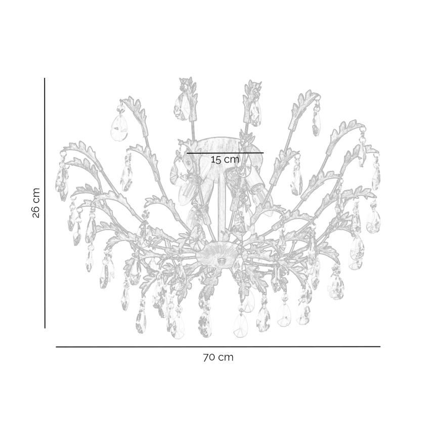 ONLI - Plafoniera TERESA 5xE14/6W/230V bronzo
