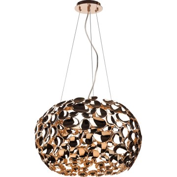 Open Design OR80186 - Lampadario sospeso a cavo CARERA 6xG9/7W/230V diametro 55 cm oro rosa
