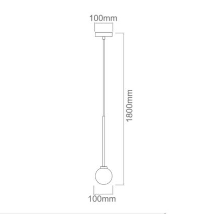 Open Design OR80629 - Lampadario a sospensione con cavo OTA 1xG9/8W/230V nero