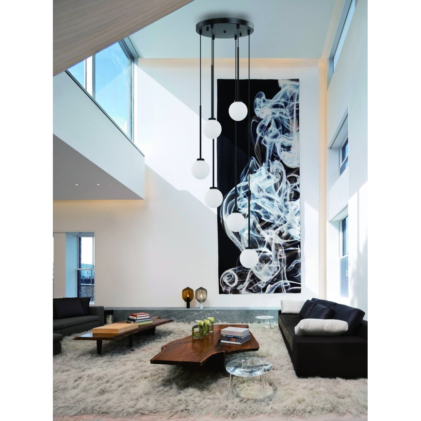 Open Design OR80636 - Lampadario su cavo OTA 6xG9/8W/230V nero