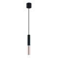 Open Design OR80827 - Lampada a sospensione su cavo SLIMI 1xG9/3,5W/230V nero/oro rosa