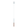 Open Design OR80858 - Lampadario a sospensione con cavo SLIMI 1xG9/3,5W/230V bianco/oro rosa