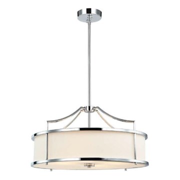 Open Design OR80872 - Lampadario a stelo STANZA 4xE27/15W/230V Ø 55 cm cromo lucido/bianco