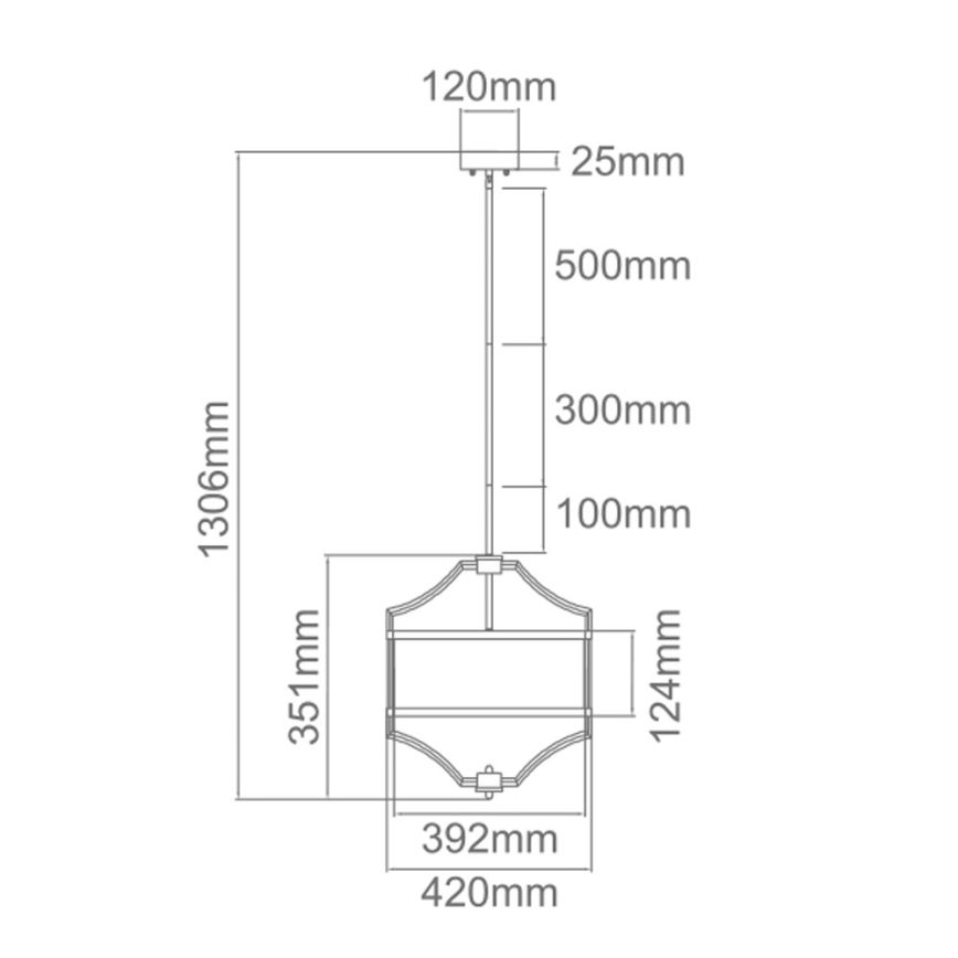 Open Design OR80902 - Lampadario a stelo STESSO 4xE27/15W/230V Ø 42 cm cromo lucido/bianco