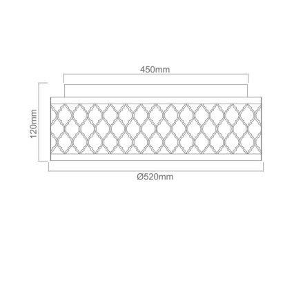 Open Design OR81015 - Plafoniera CAVALLI 3xE27/15W/230V, Ø 52 cm, ottone