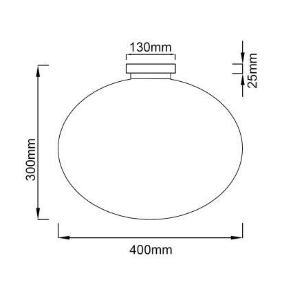 Open Design OR81169 - Plafoniera PALLA 1xE27/12W/230V Ø 40 cm cromo lucido