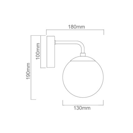 Open Design OR81404 - Lampada da parete BAO 1xE27/8W/230V nera/trasparente