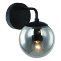 Open Design OR81411 - Lampada da parete BAO 1xE27/8W/230V nera/grigio fumé