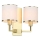 Open Design OR81503 - Lampada da parete CASA 2xE14/12W/230V ottone/crema