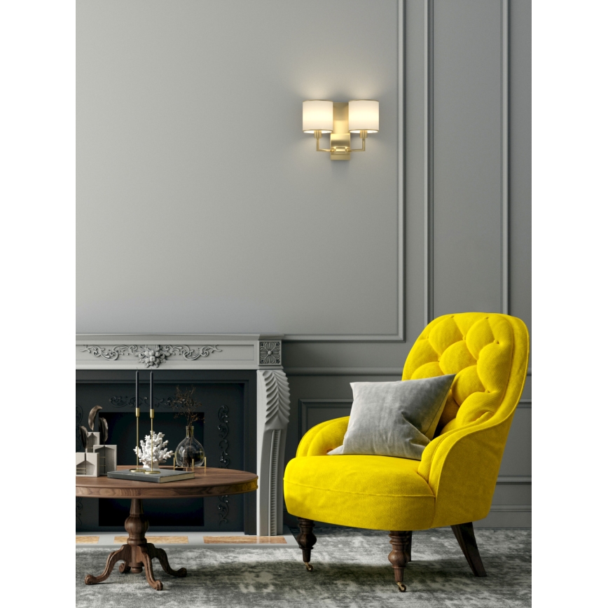 Open Design OR81503 - Lampada da parete CASA 2xE14/12W/230V ottone/crema