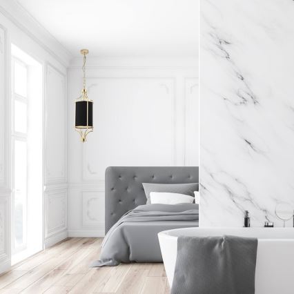 Open Design OR84108 - Lampadario a catena LUNGA 1xE27/15W/230V oro/nero