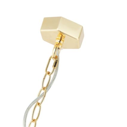 Open Design OR84108 - Lampadario a catena LUNGA 1xE27/15W/230V oro/nero