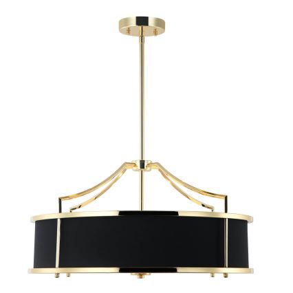 Open Design OR84146 - Lampadario a sospensione su asta STANZA 4xE27/15W/230V Ø 55 cm oro/nero