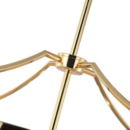 Open Design OR84146 - Lampadario a sospensione su asta STANZA 4xE27/15W/230V Ø 55 cm oro/nero