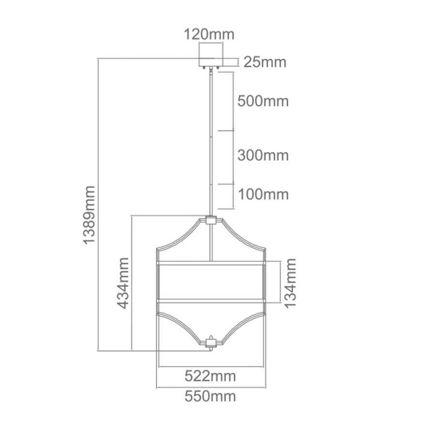 Open Design OR84160 - Lampadario a stelo STESSO 4xE27/15W/230V Ø 55 cm oro/nero