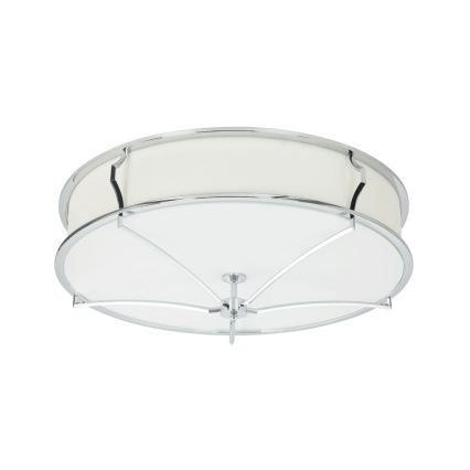 Open Design OR84412 - Plafoniera STESSO 4xE27/12W/230V Ø 65 cm cromo lucido/bianco