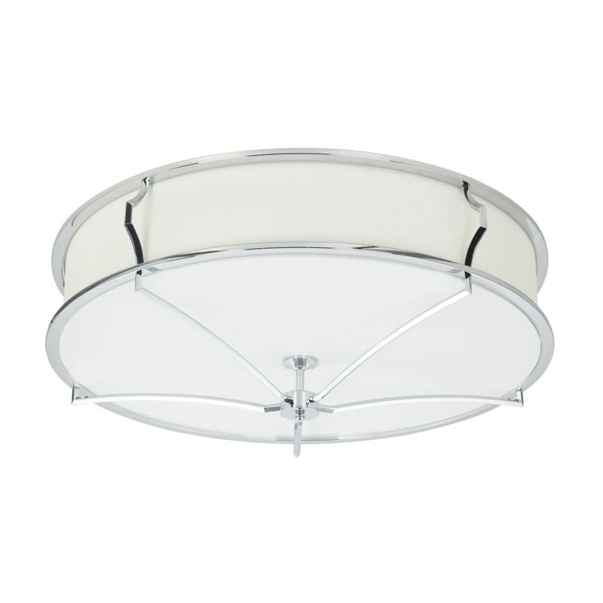 Open Design OR84429 - Plafoniera STESSO 6xE27/12W/230V Ø 85 cm cromo lucido/bianco