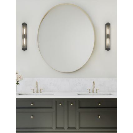 Open Design OR84498 - Applique da parete per bagno FUMI 2xG9/8W/230V IP44 nera