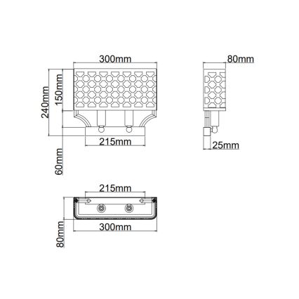 Open Design OR84603 - Applique VERNO 2xE14/12W/230V ottone