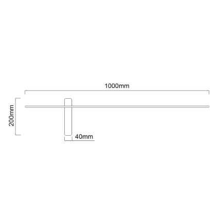 Open Design OR85051 - Lampada da parete BENE LED/10,5W/230V 100 cm nero