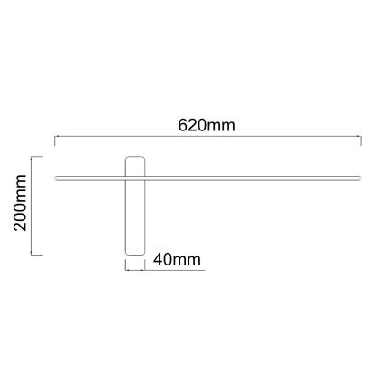 Open Design OR85082 - Applique da parete BENE LED/7W/230V 62 cm oro
