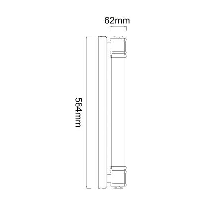 Open Design OR85235 - Lampada per specchio da bagno OMI LED/13W/230V 58 cm IP44 cromo lucido