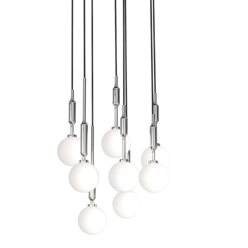 Open Design OR85327 - Lampadario sospeso a cavo ERO 8xG9/8W/230V cromato lucido