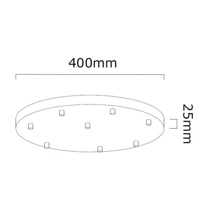 Open Design OR85327 - Lampadario sospeso a cavo ERO 8xG9/8W/230V cromato lucido