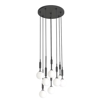 Open Design OR85341 - Lampadario a sospensione su cavo ERO 8xG9/8W/230V nero