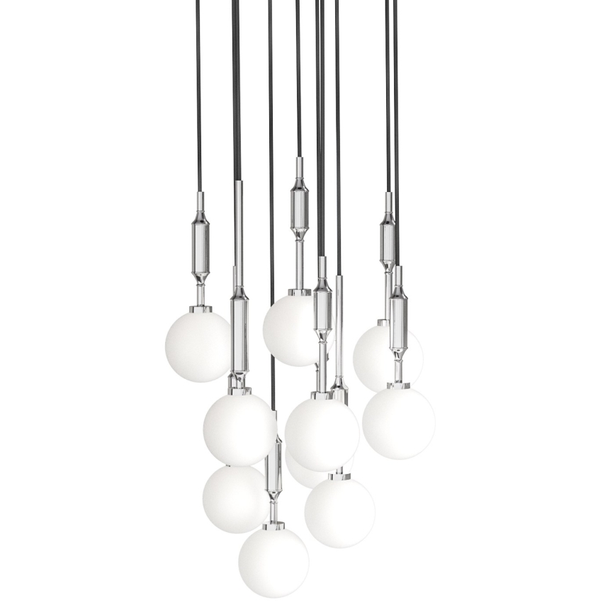 Open Design OR85358 - Lampadario a sospensione su cavo ERO 10xG9/8W/230V cromo lucido