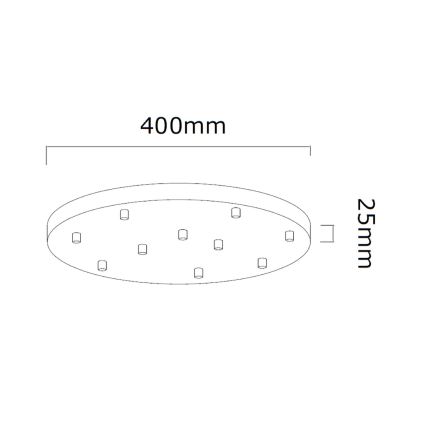 Open Design OR85358 - Lampadario a sospensione su cavo ERO 10xG9/8W/230V cromo lucido
