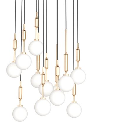 Open Design OR85396 - Lampadario a cavo ERO 12xG9/8W/230V oro